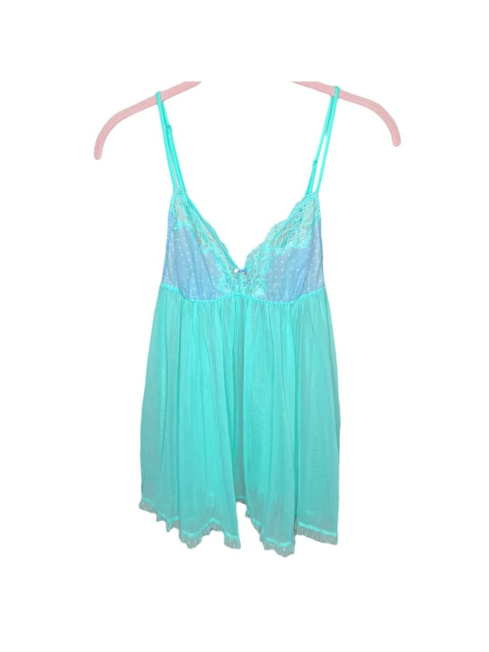 Victoria's Secret Vintage Babydoll Mermaid Mesh Lace Lingerie Size Small